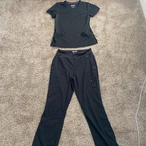 Purple Label Yoga Scrub Set (Black)